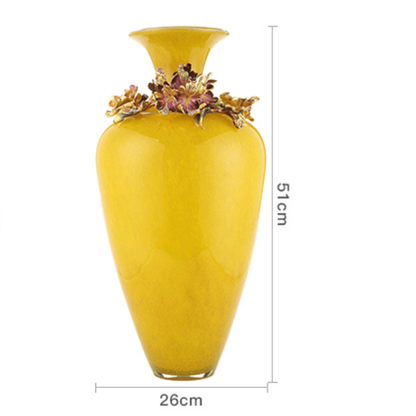 Solar Radiance "Jeweled Orchid" Artisan Vase