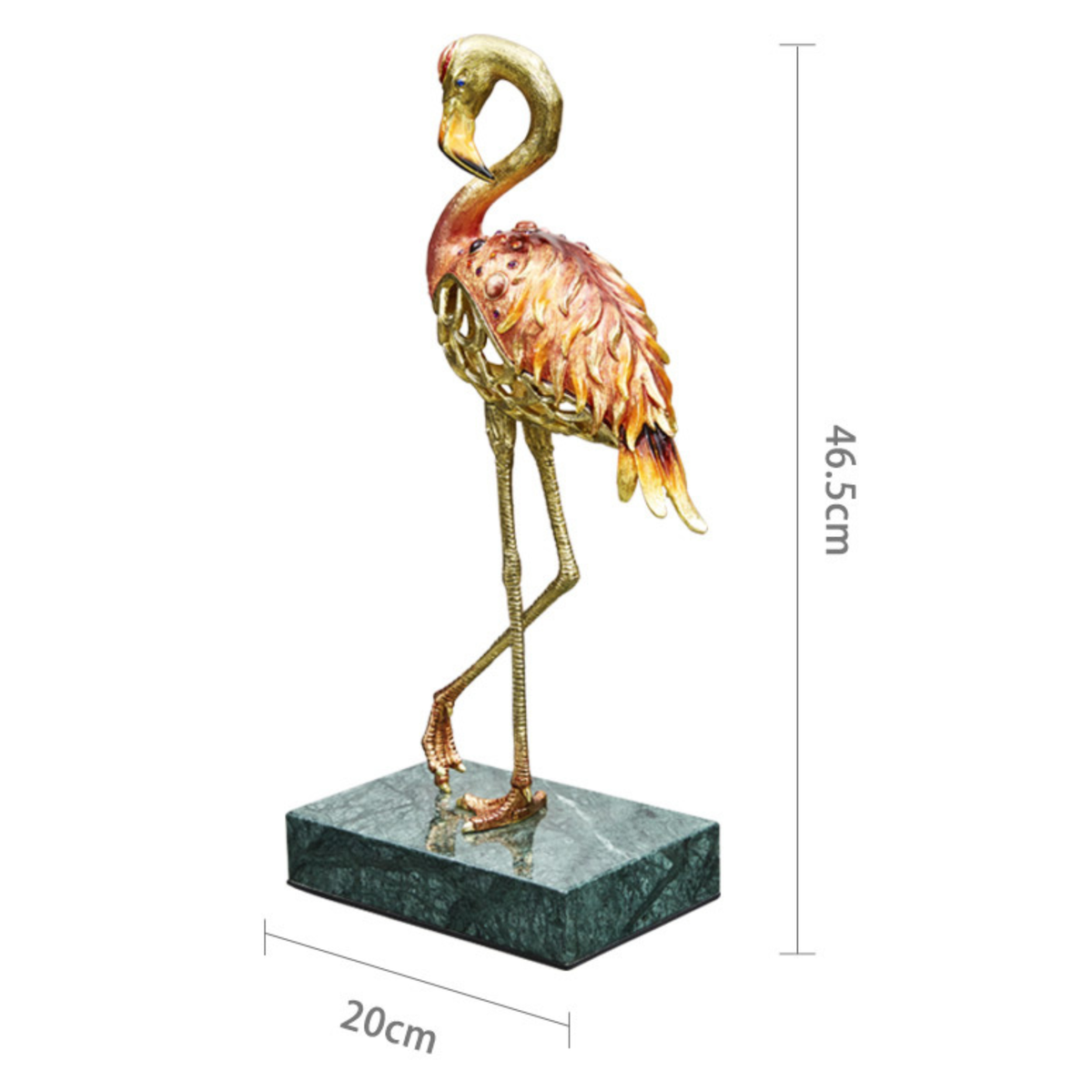 Imperial Flamingo Elegance Gilded Pair