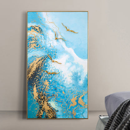 تحفة فنية سائلة بعنوان "الأجنحة الذهبية" من أفق أزور