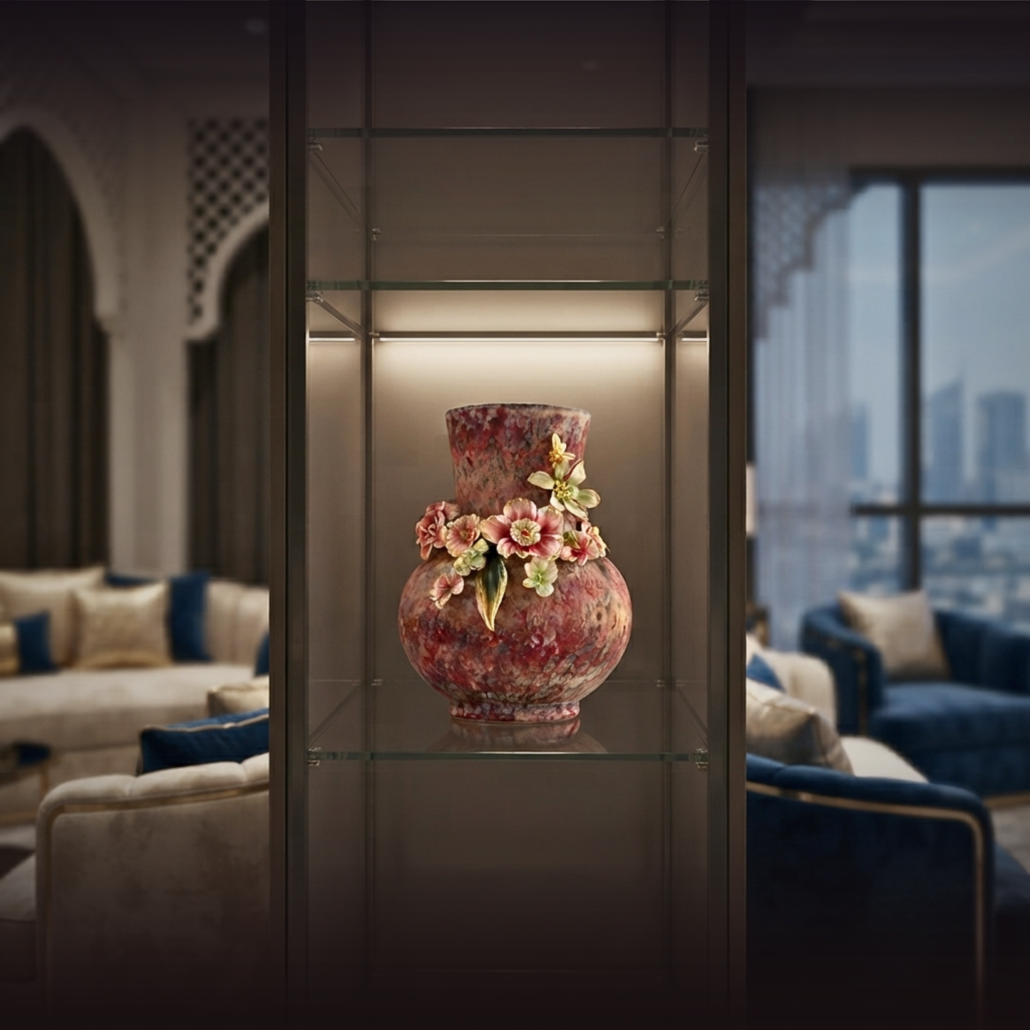 Rosy Blush "Petal Harmony" Ceramic Vase