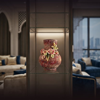 Rosy Blush "Petal Harmony" Ceramic Vase