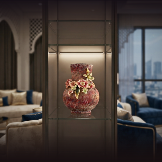 Rosy Blush "Petal Harmony" Ceramic Vase