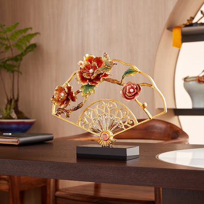Imperial Golden Filigree "Royal Blossom" Fan