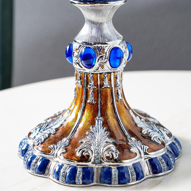 The "Cobalt" Abstract Art Candlestick Holder