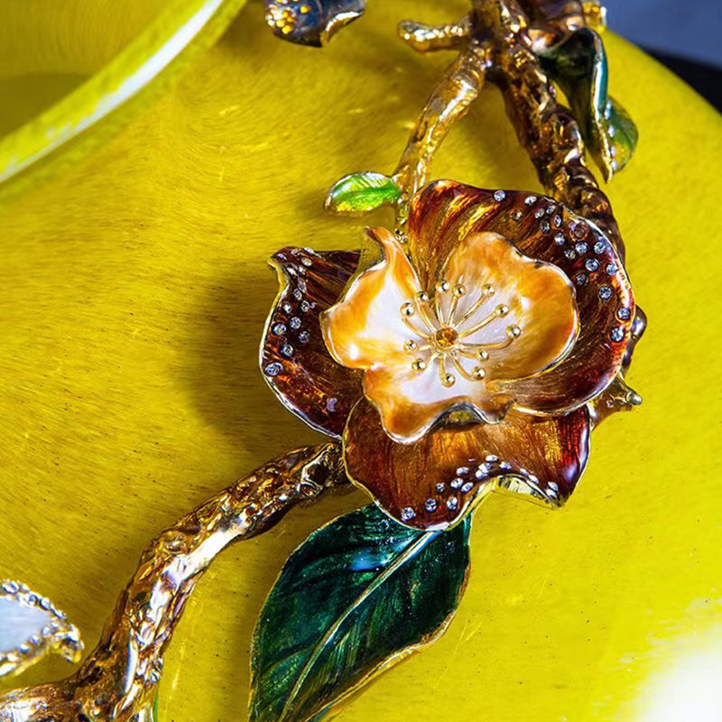 Solar Radiance "Jeweled Orchid" Artisan Vase