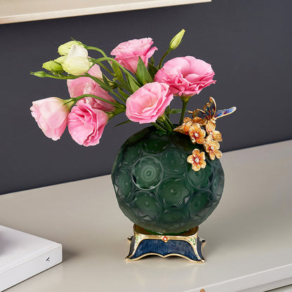 مزهرية كروية من إميرالد فروست "مرج مرصع بالجواهر"