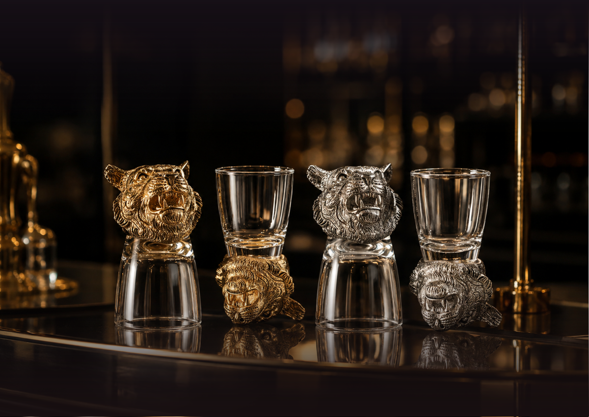 Golden Tiger Shot Glass