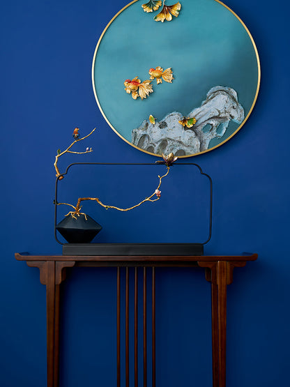 تمثال طائر مغرد مؤطر على طراز زن هارموني