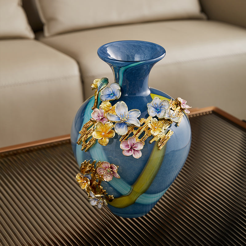 Azure Gardens "Meadow Muse" Art Vase