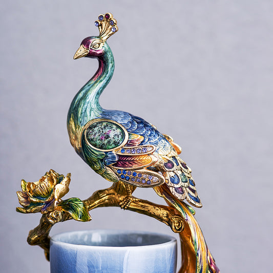 Peacock Grace Vase