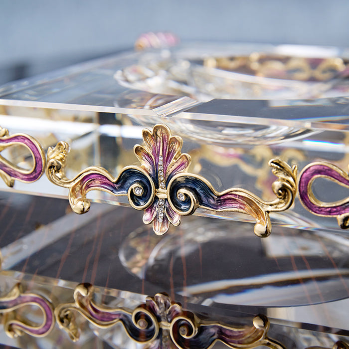 طبق كريستال باروكي من الجمشت الإمبراطوري