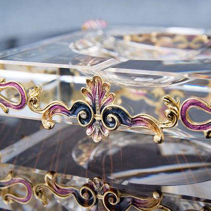 طبق كريستال باروكي من الجمشت الإمبراطوري