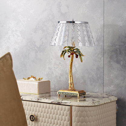 Gilded Palm Crystal Luminaire
