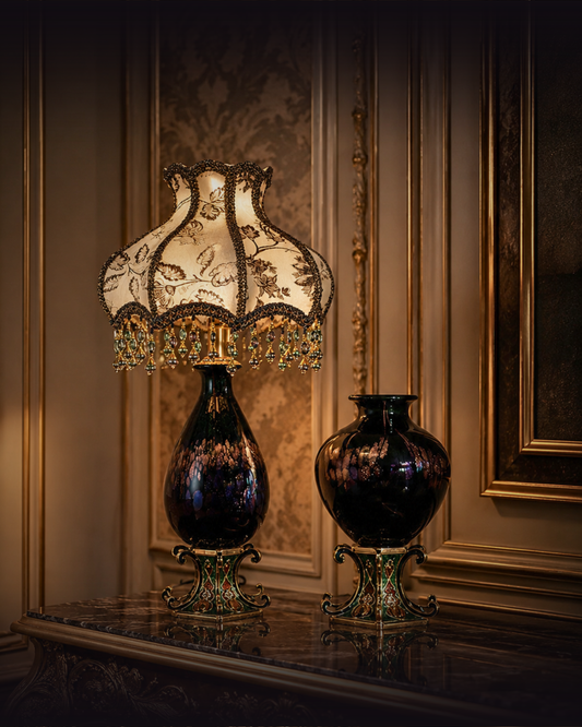 The "Seraphina" Artisan Beaded Table Lamp