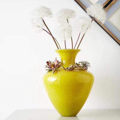 Solar Radiance "Jeweled Orchid" Artisan Vase