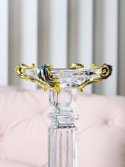 زوج من الشمعدانات الباروكية الزرقاء الإمبراطورية