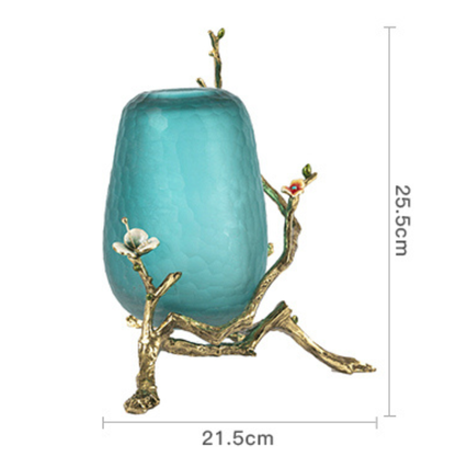 Emerald Sanctuary "Golden Root" Pedestal Vase