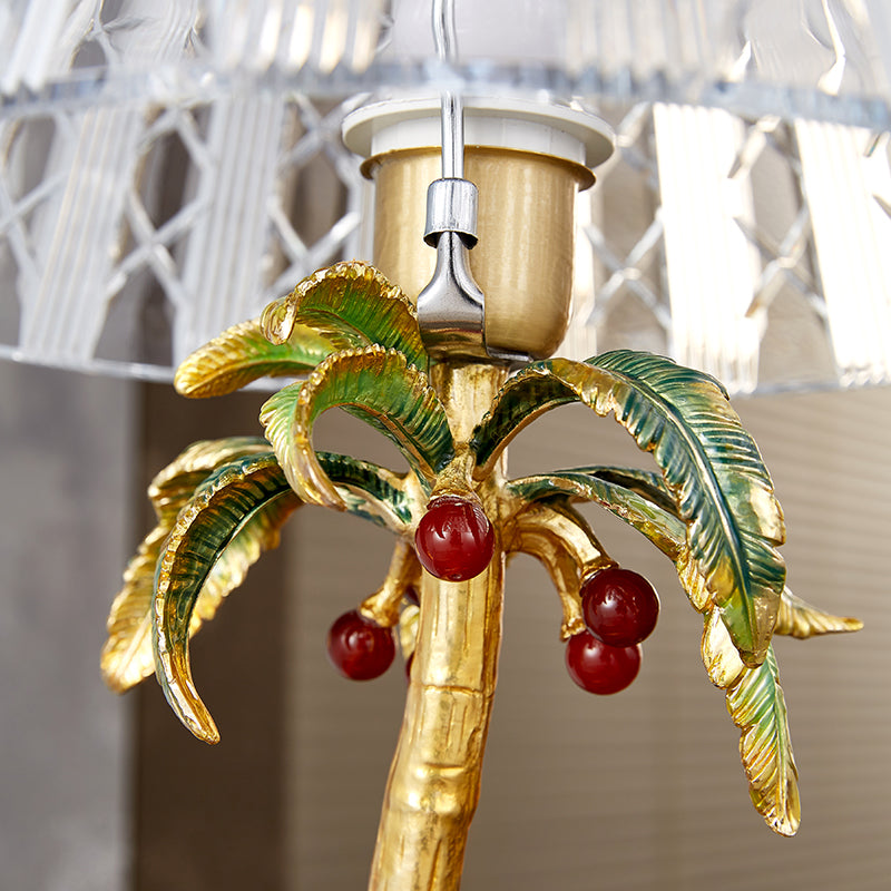 Gilded Palm Crystal Luminaire