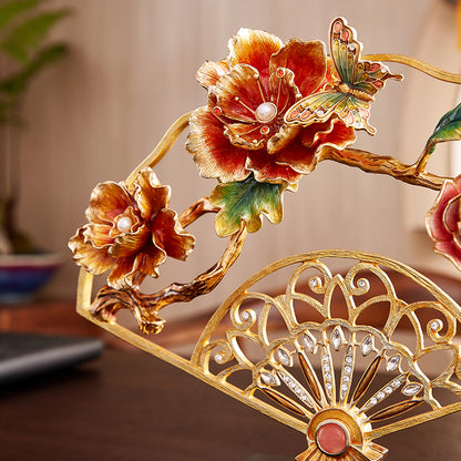 Imperial Golden Filigree "Royal Blossom" Fan