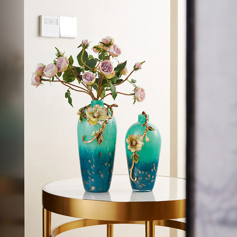 Emerald Tide "Spring Whisper" Art Vase