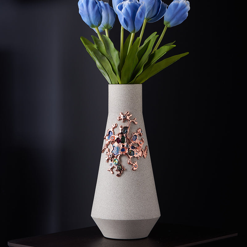 Dove Gray Ceramic Vase