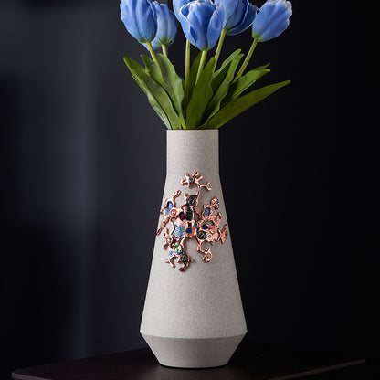 Dove Gray Ceramic Vase