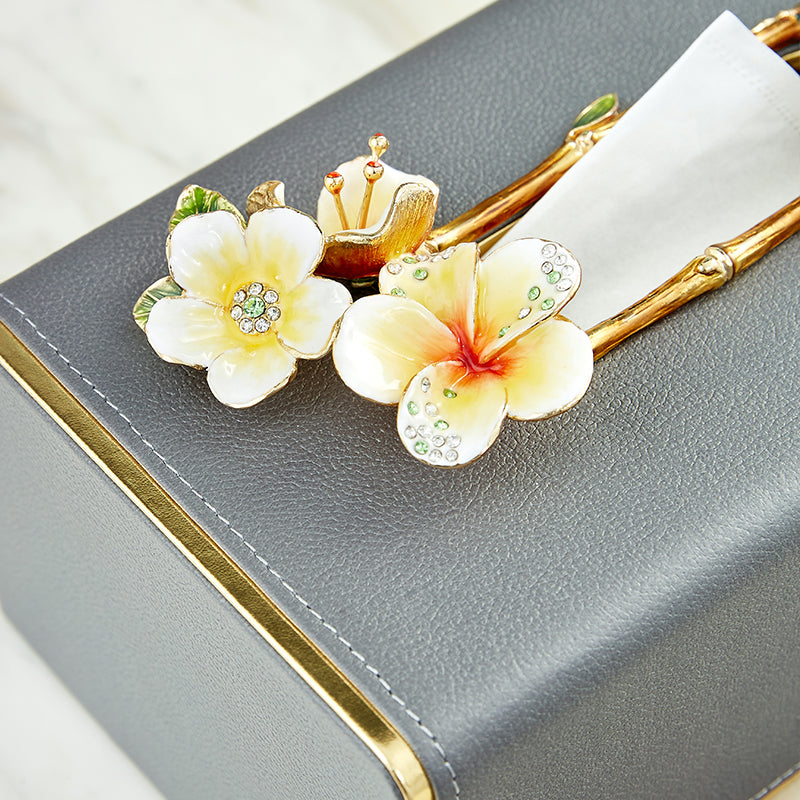 Charcoal Butterfly Whisper Tissue Box