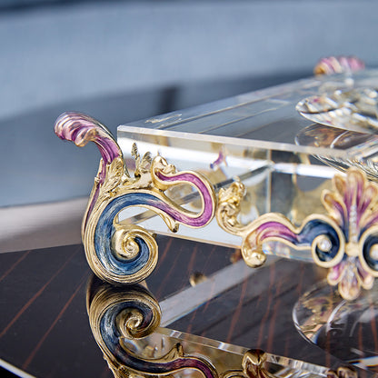 طبق كريستال باروكي من الجمشت الإمبراطوري