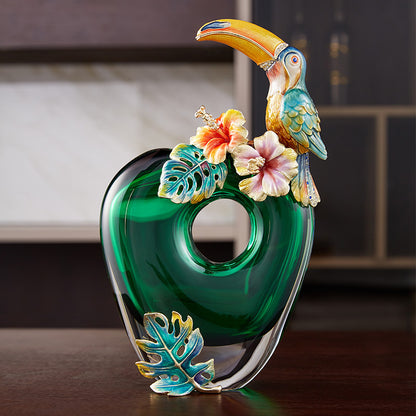 مزهرية توكان استوائية زمردية