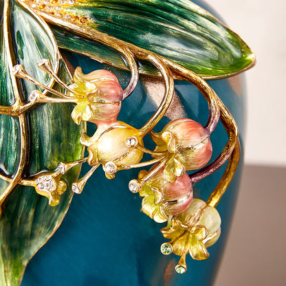 Azure Bloom "Spring Garland" Artisan Vase