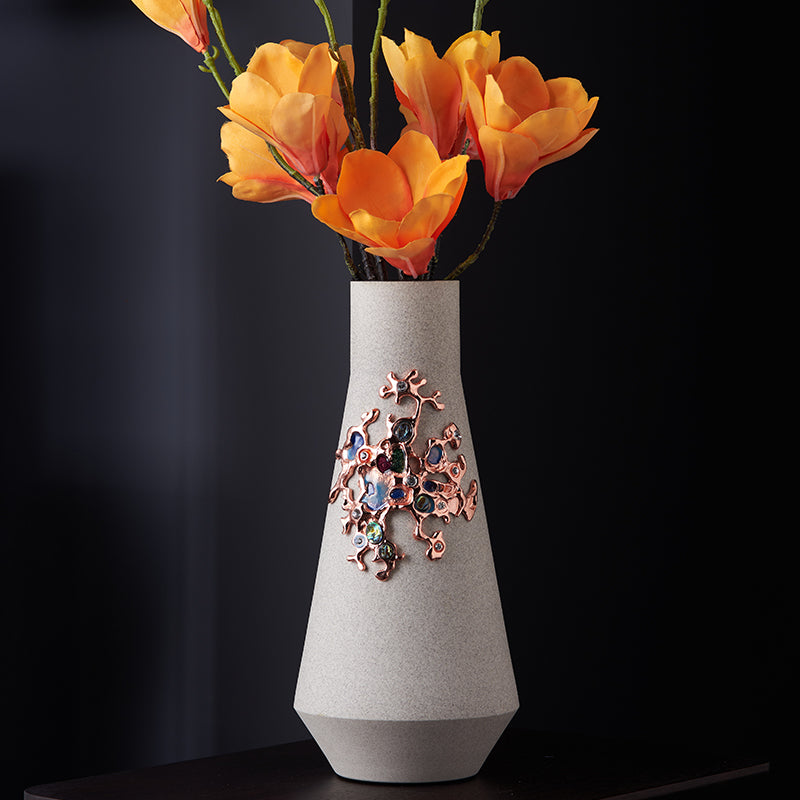 Dove Gray Ceramic Vase