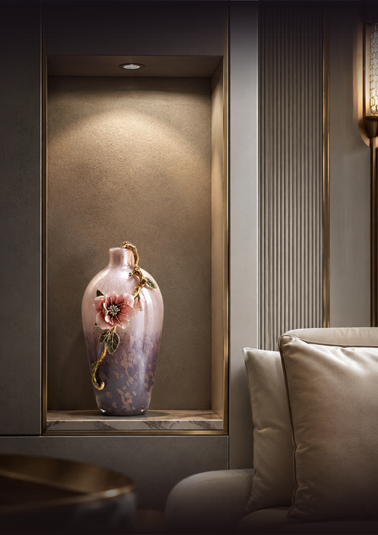 Twilight Bloom Glass Vase