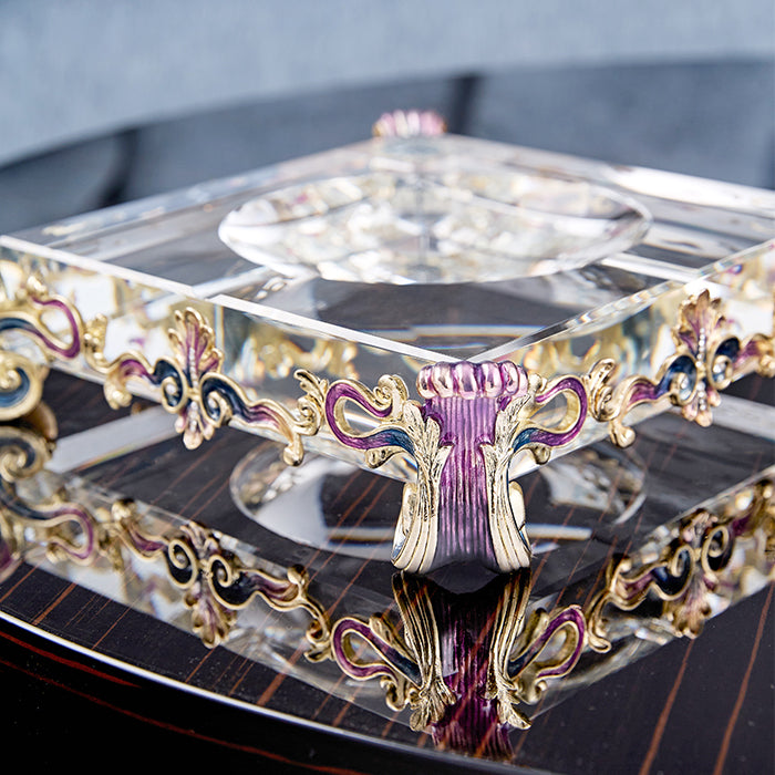 طبق كريستال باروكي من الجمشت الإمبراطوري