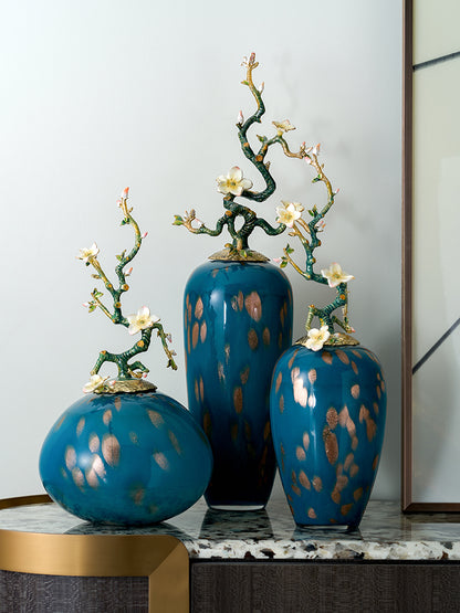 مزهرية زجاجية من نوع "فرع الزهر" من مجموعة "أزور راديانس"