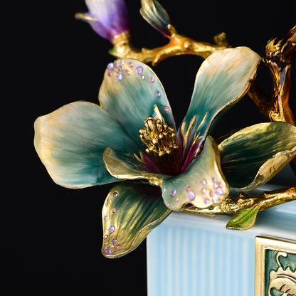 Blue Blossoms Vase
