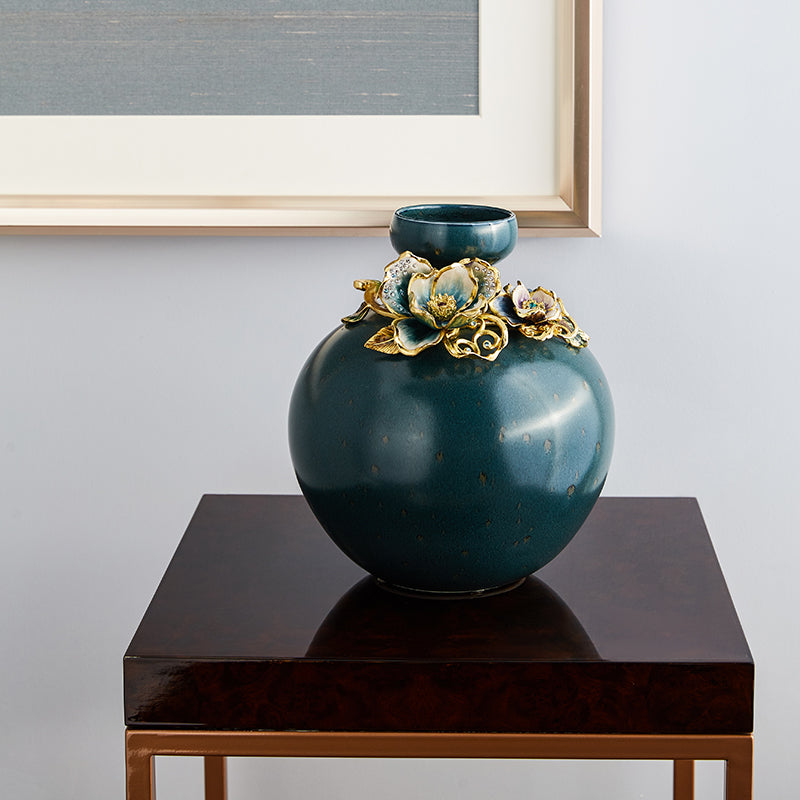 مزهرية سيراميك تاج الزمرد