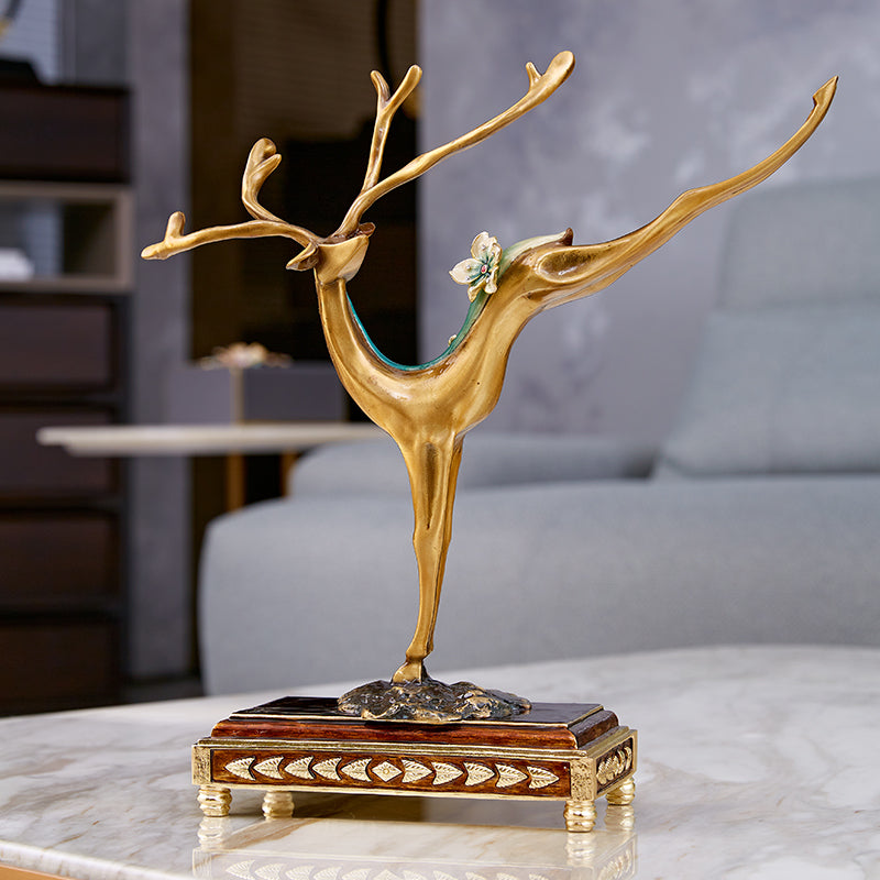 Golden Stag Majesty Figurine