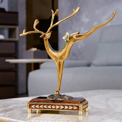 Golden Stag Majesty Figurine