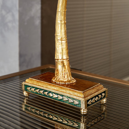 Gilded Palm Crystal Luminaire