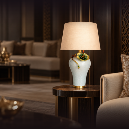 Emerald Petal Porcelain Luminaire