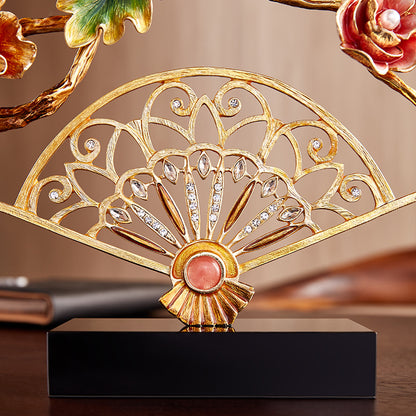Imperial Golden Filigree "Royal Blossom" Fan