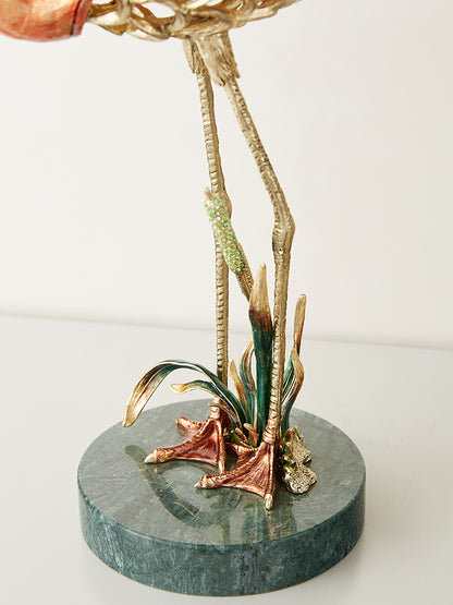 Imperial Flamingo Elegance Gilded Pair