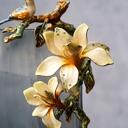 Obsidian Muse Songbird Vase