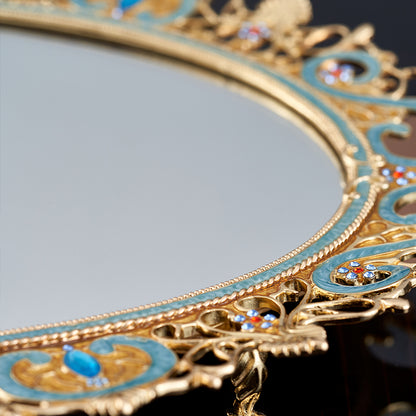 Azure Lace Mirrored Tray