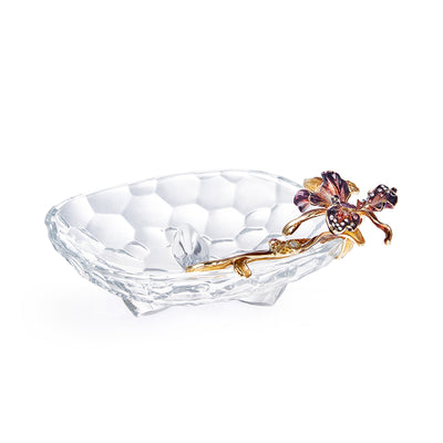 حوض على شكل قرص عسل من زهرة الأوركيد الجمشت