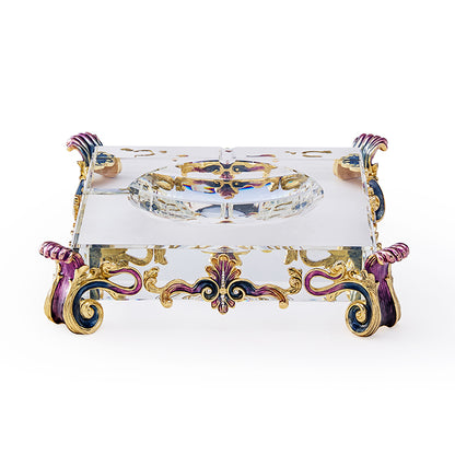 طبق كريستال باروكي من الجمشت الإمبراطوري