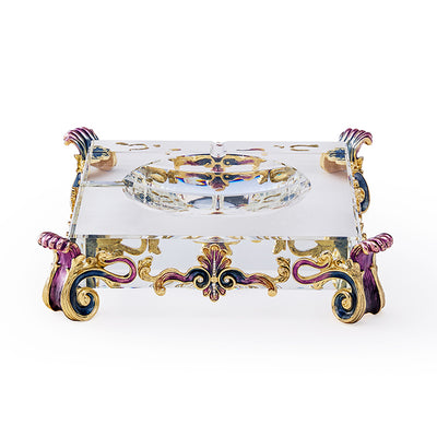 طبق كريستال باروكي من الجمشت الإمبراطوري