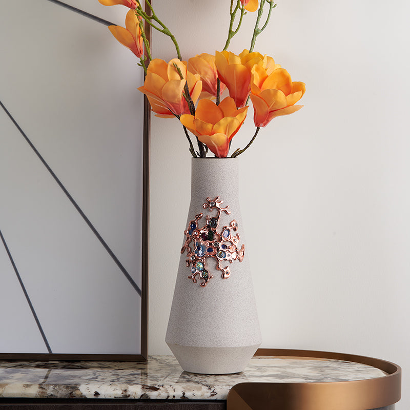 Dove Gray Ceramic Vase