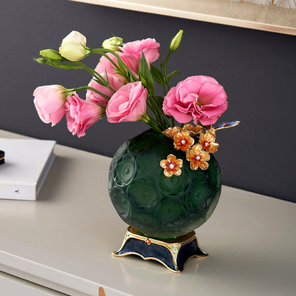 مزهرية كروية من إميرالد فروست "مرج مرصع بالجواهر"