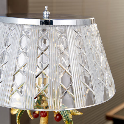 Gilded Palm Crystal Luminaire